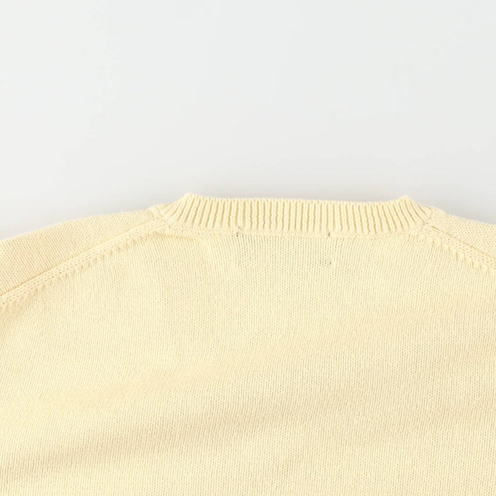 1990'S Brooks Brothers ESTABLISHED 1818 V-neck cotton knit sweater, men's size S equivalent, vintage. cotton yellow type Vintage Second Hand