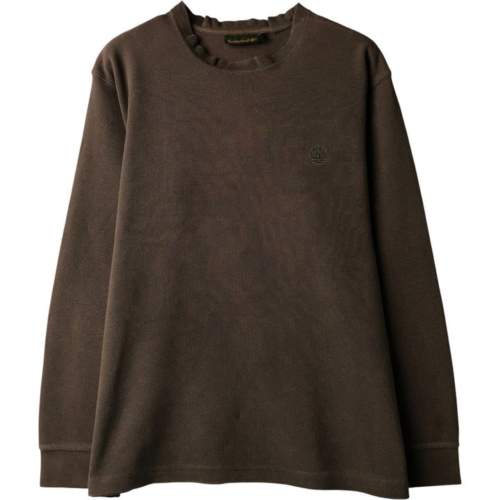 90s-00'S Timberland Thermal Long T-Shirt, Men's Size L unclear Khaki type Vintage Second Hand