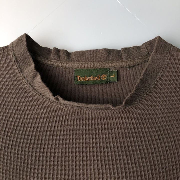 90s-00'S Timberland Thermal Long T-Shirt, Men's Size L unclear Khaki type Vintage Second Hand