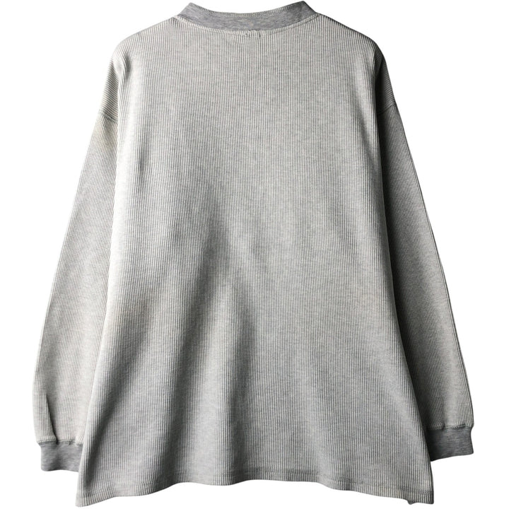 2000'S WOOLRICH Woolrich Henley Neck Thermal Long T-Shirt, Waffle, Men's XL cotton white type Vintage Second Hand
