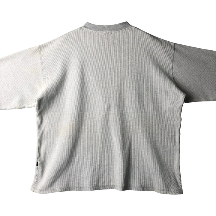 2000'S WOOLRICH Woolrich Henley Neck Thermal Long T-Shirt, Waffle, Men's XL cotton white type Vintage Second Hand