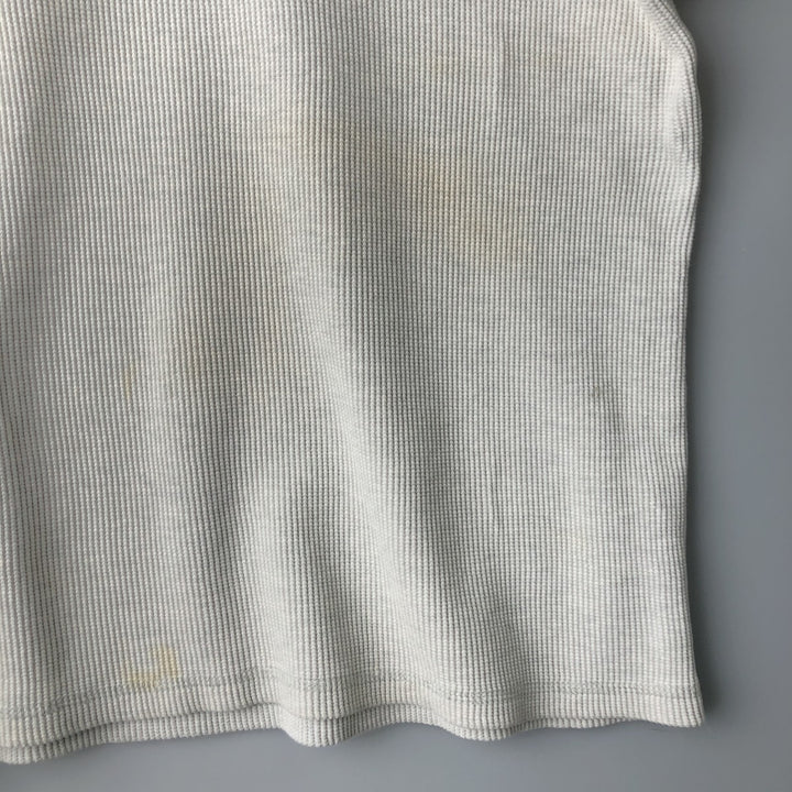 2000'S WOOLRICH Woolrich Henley Neck Thermal Long T-Shirt, Waffle, Men's XL cotton white type Vintage Second Hand