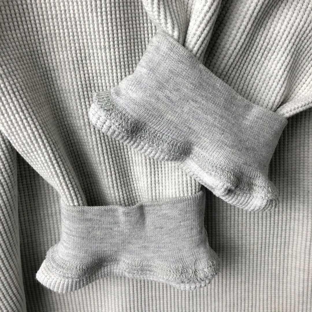 2000'S WOOLRICH Woolrich Henley Neck Thermal Long T-Shirt, Waffle, Men's XL cotton white type Vintage Second Hand