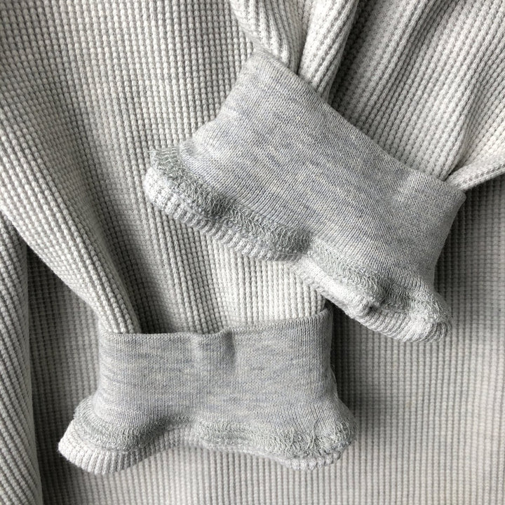 2000'S WOOLRICH Woolrich Henley Neck Thermal Long T-Shirt, Waffle, Men's XL cotton white type Vintage Second Hand