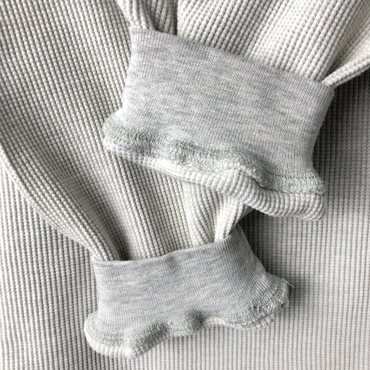 2000'S WOOLRICH Woolrich Henley Neck Thermal Long T-Shirt, Waffle, Men's XL cotton white type Vintage Second Hand