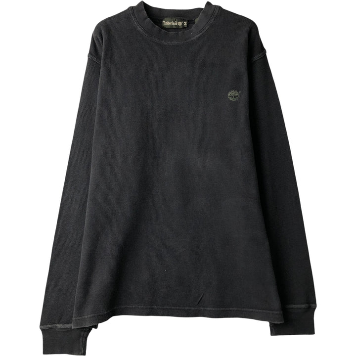 Timberland Thermal Long T-Shirt, Men's Size Medium cotton black type Vintage Second Hand