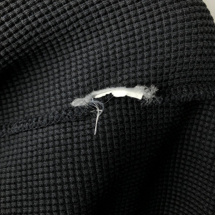 2000'S Banana Republic Henley Neck Thermal Long T-Shirt, Waffle, Men's Size L unclear black type Vintage Second Hand