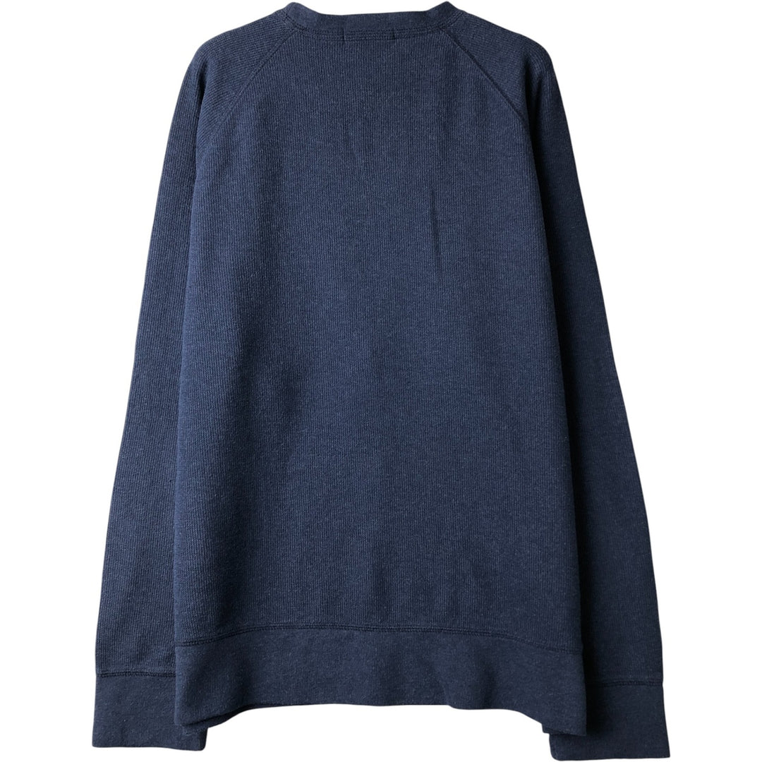 2000'S Banana Republic Thermal Long T-Shirt, Men's Size L cotton Navy blue Vintage Second Hand