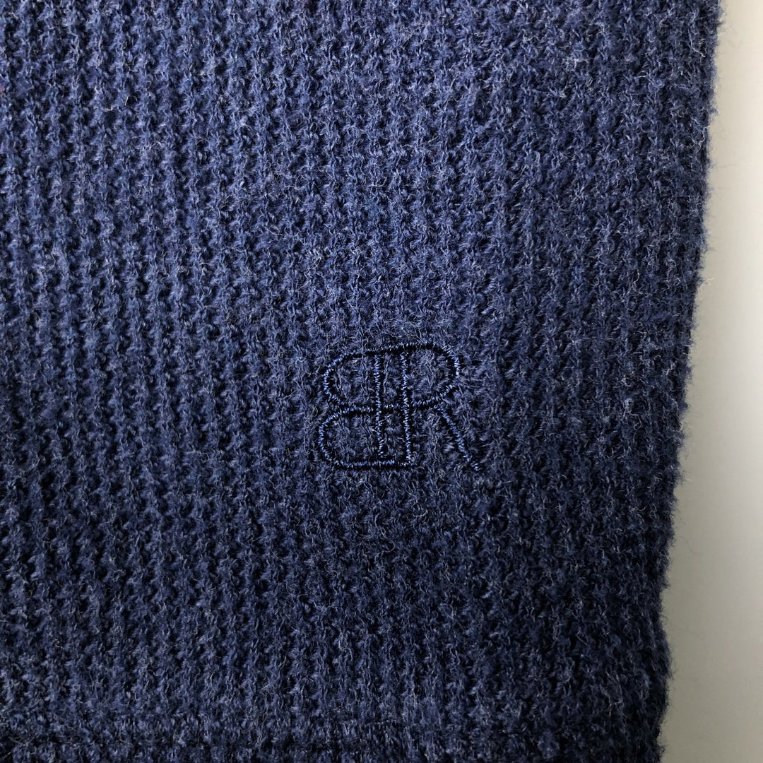 2000'S Banana Republic Thermal Long T-Shirt, Men's Size L cotton Navy blue Vintage Second Hand