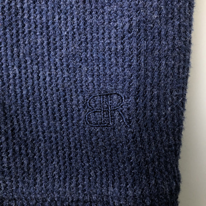 2000'S Banana Republic Thermal Long T-Shirt, Men's Size L cotton Navy blue Vintage Second Hand