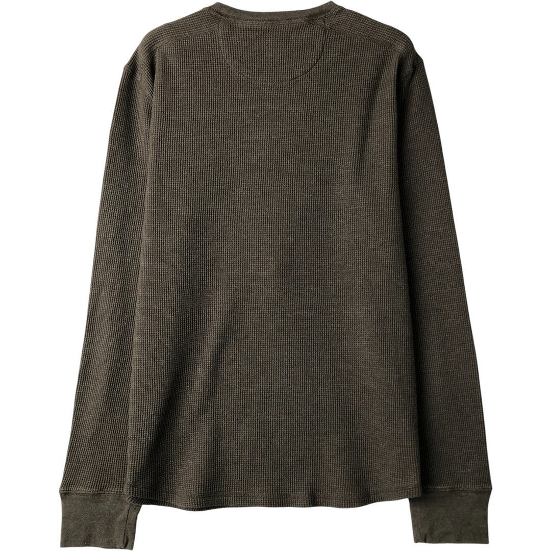 2000'S Banana Republic Thermal Long T-Shirt, Waffle, Men's Size M cotton Khaki type Vintage Second Hand