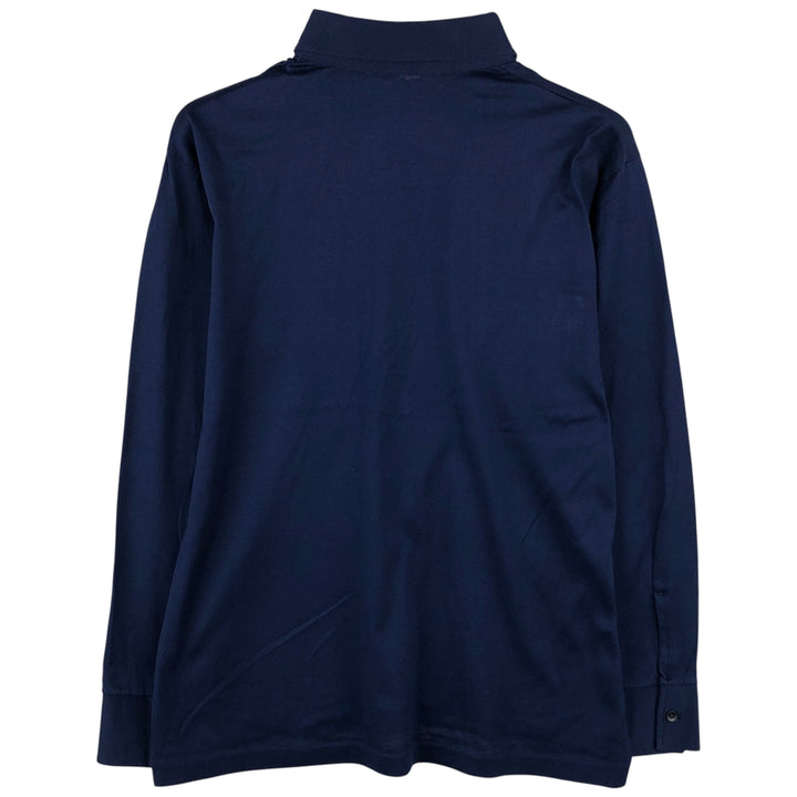 Vintage Pickering long-sleeved polo shirt, size M, men's cotton navy blue type Vintage Second Hand