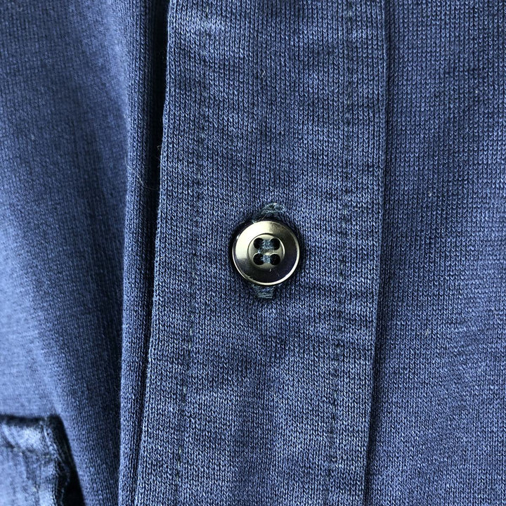 Vintage Pickering long-sleeved polo shirt, size M, men's cotton navy blue type Vintage Second Hand