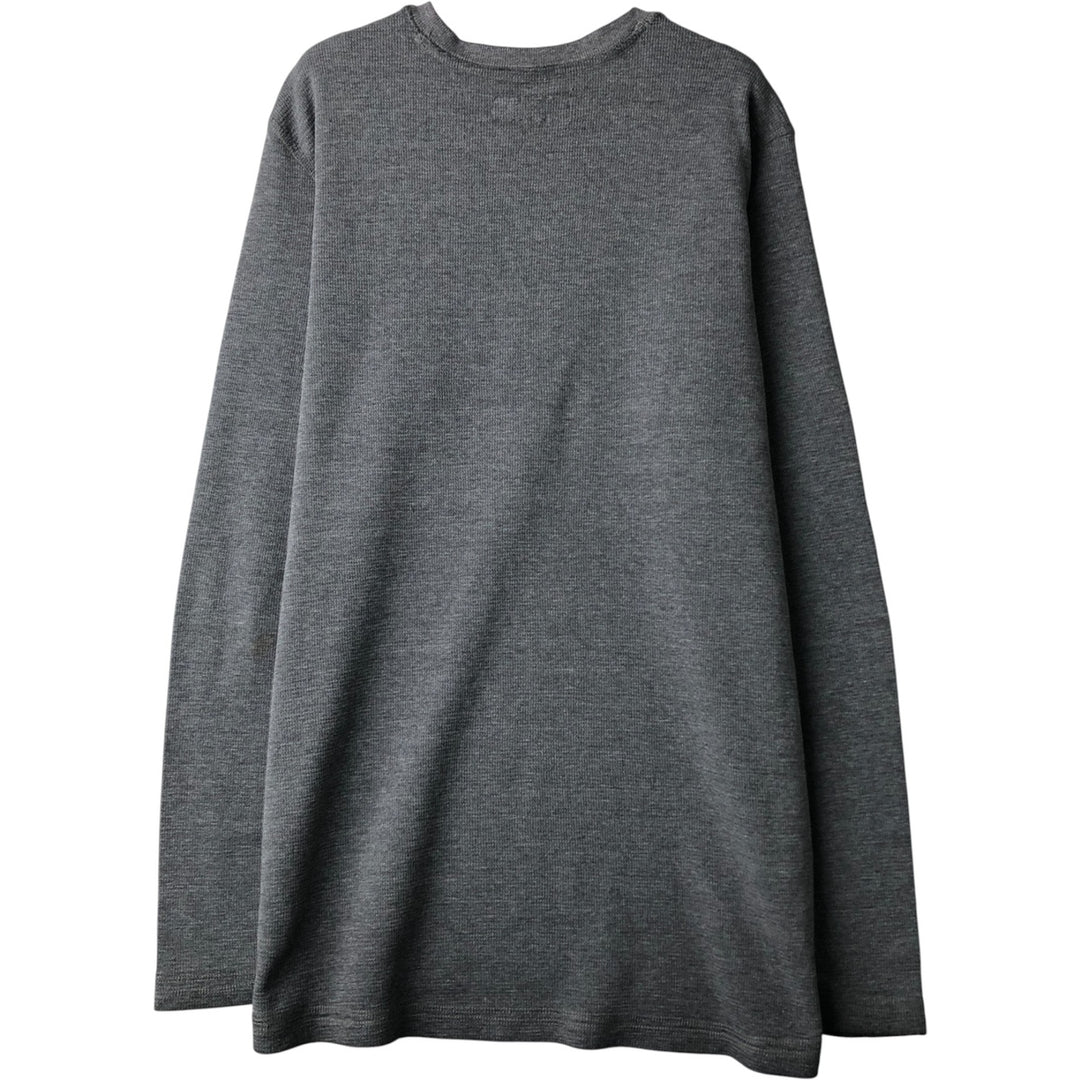 Levi's Regular Fit Henley Neck Thermal Long T-Shirt, Waffle, Men's Size L cotton gray type Vintage Second Hand