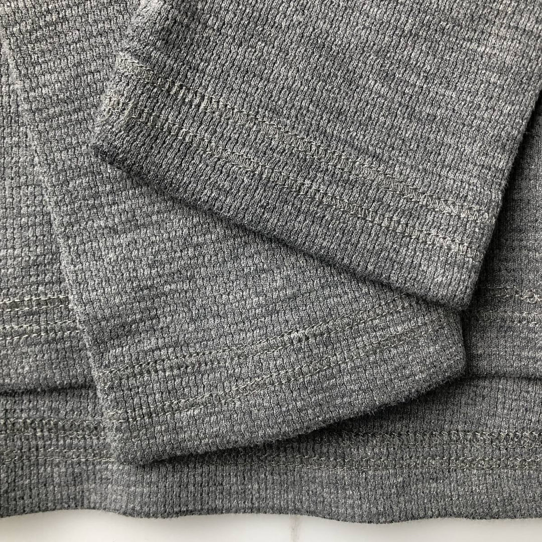 Levi's Regular Fit Henley Neck Thermal Long T-Shirt, Waffle, Men's Size L cotton gray type Vintage Second Hand