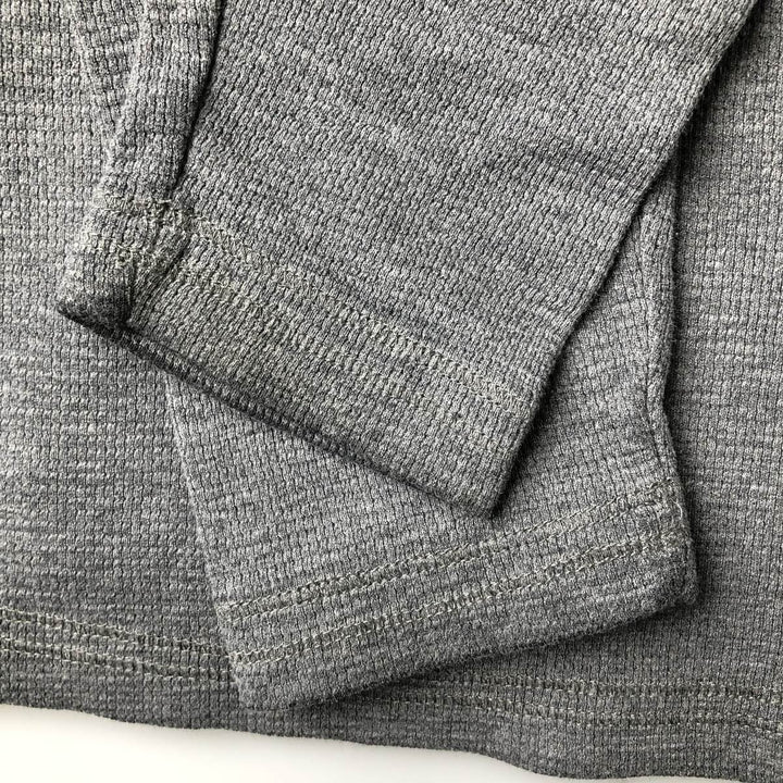 Levi's Regular Fit Henley Neck Thermal Long T-Shirt, Waffle, Men's Size L cotton gray type Vintage Second Hand