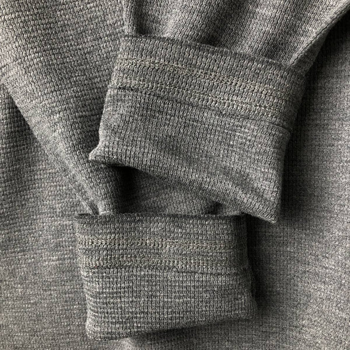 Levi's Regular Fit Henley Neck Thermal Long T-Shirt, Waffle, Men's Size L cotton gray type Vintage Second Hand