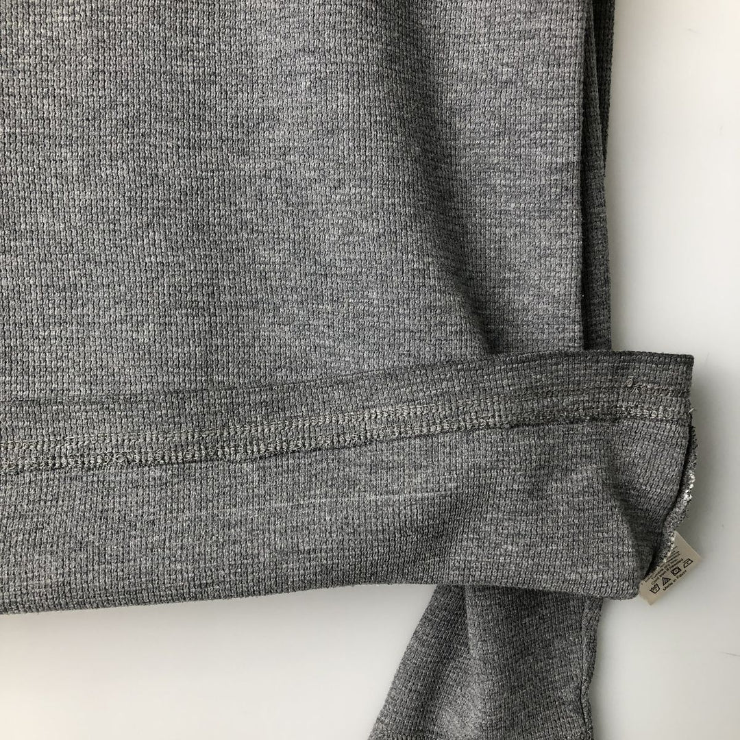 Levi's Regular Fit Henley Neck Thermal Long T-Shirt, Waffle, Men's Size L cotton gray type Vintage Second Hand