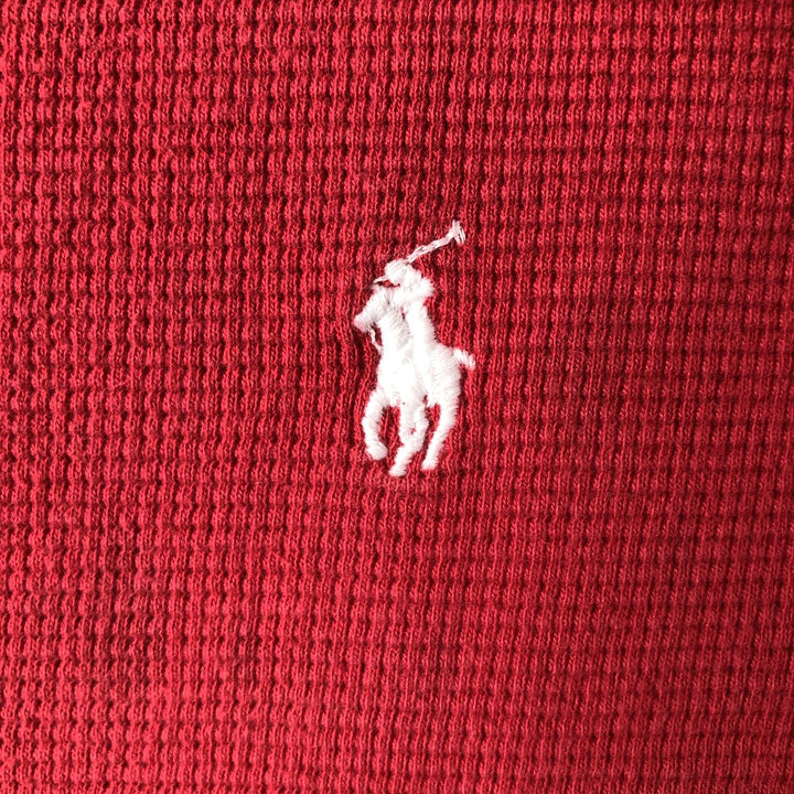 Ralph Lauren POLO RALPH LAUREN SLEEPWEAR Thermal Long T-Shirt, Men's Size Medium cotton red type Vintage Second Hand