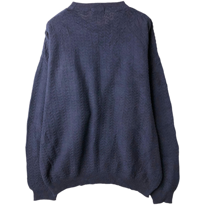 Vintage 90'S Trader Bay cotton knit sweater, made in the USA, men's size XL cotton navy blue type Vintage Second Hand