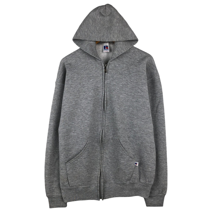 Vintage 90'S Russell Athletic full-zip sweatshirt, size L, men's cotton gray type Vintage Second Hand