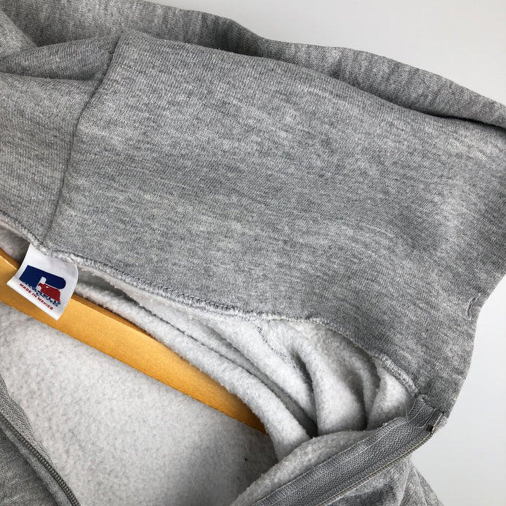 Vintage 90'S Russell Athletic full-zip sweatshirt, size L, men's cotton gray type Vintage Second Hand