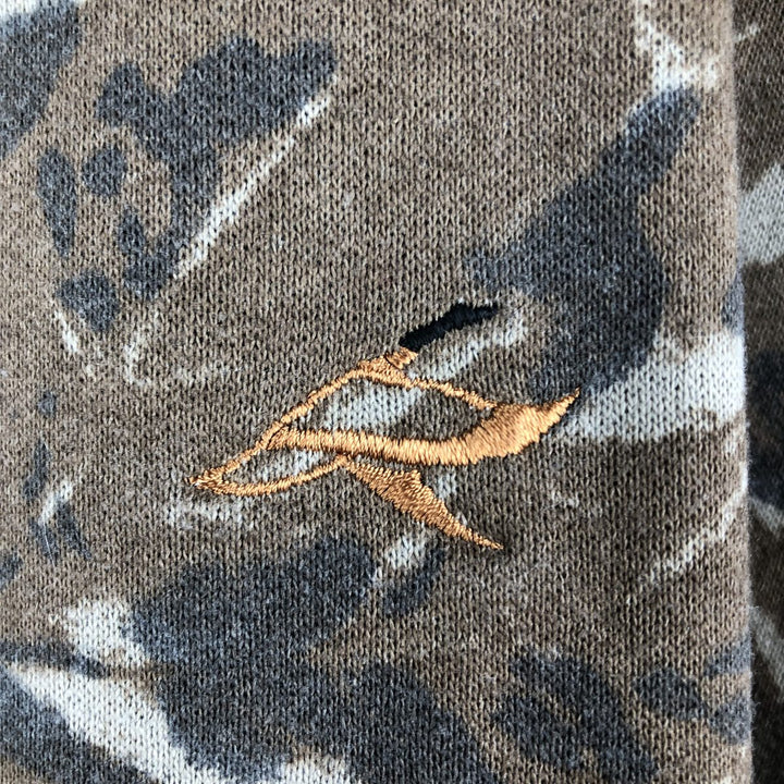 Vintage 90'S RED HEAD Camouflage Pattern Realtree Camo Full-Zip Hoodie, Made in USA, Men's XXL cotton Khaki type Vintage Second Hand
