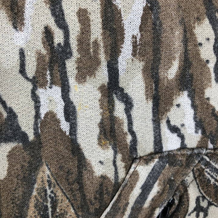 Vintage 90'S RED HEAD Camouflage Pattern Realtree Camo Full-Zip Hoodie, Made in USA, Men's XXL cotton Khaki type Vintage Second Hand