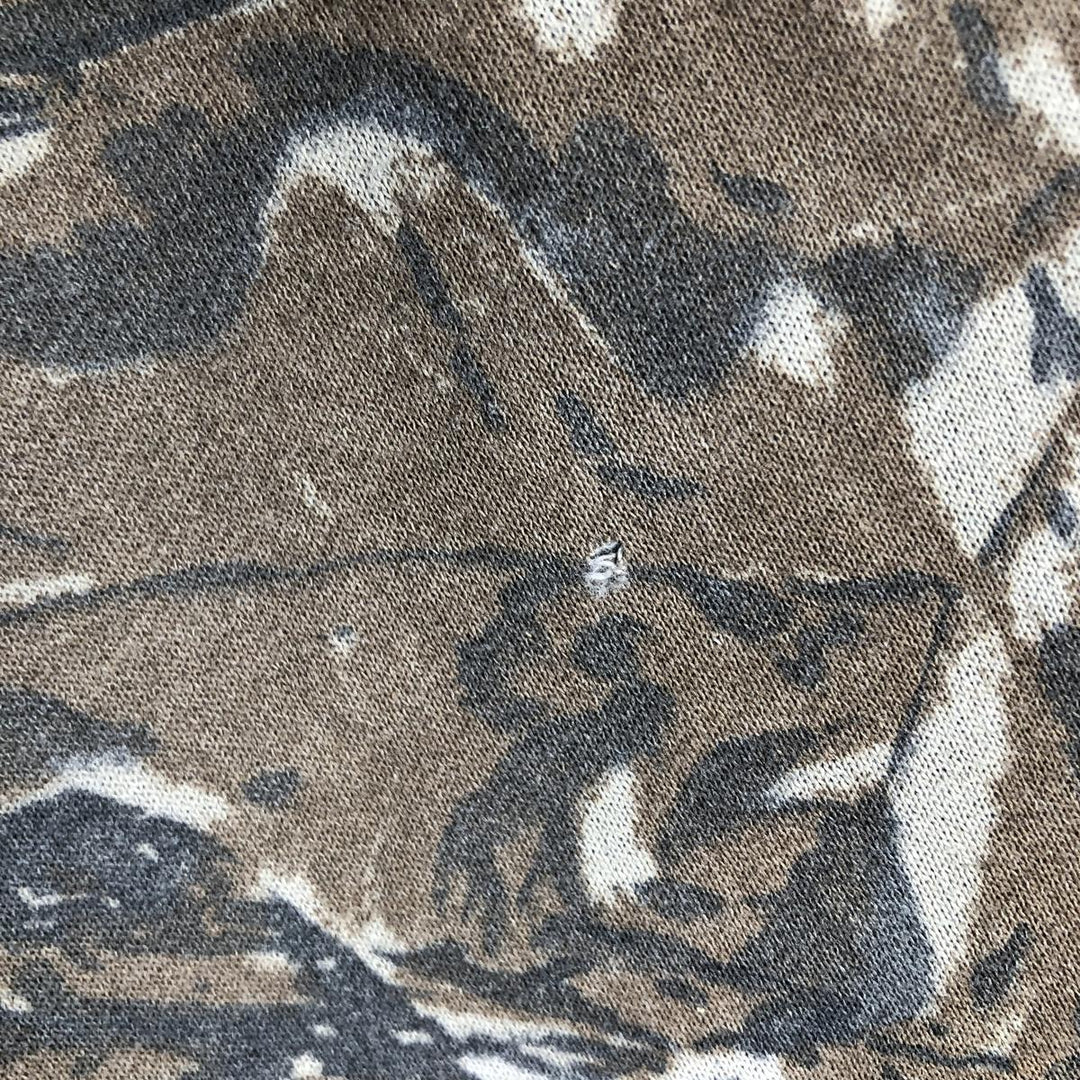 Vintage 90'S RED HEAD Camouflage Pattern Realtree Camo Full-Zip Hoodie, Made in USA, Men's XXL cotton Khaki type Vintage Second Hand