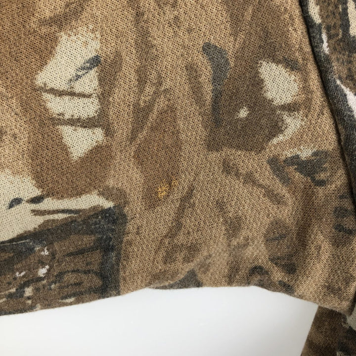 Vintage 90'S RED HEAD Camouflage Pattern Realtree Camo Full-Zip Hoodie, Made in USA, Men's XXL cotton Khaki type Vintage Second Hand
