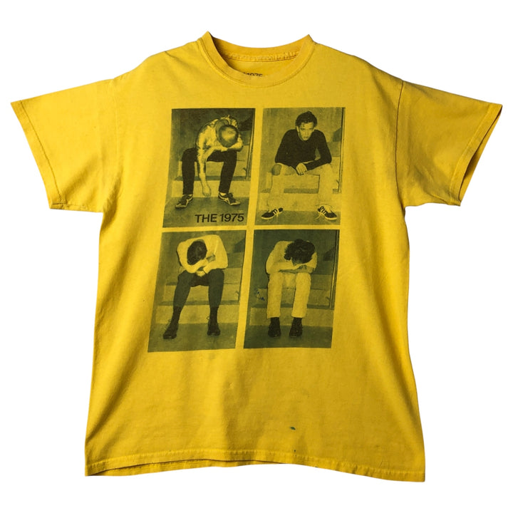 THE1975 The Nineteen Seventy-Five Band T-Shirt, Men's Size Medium unclear lemon yellow Vintage Second Hand