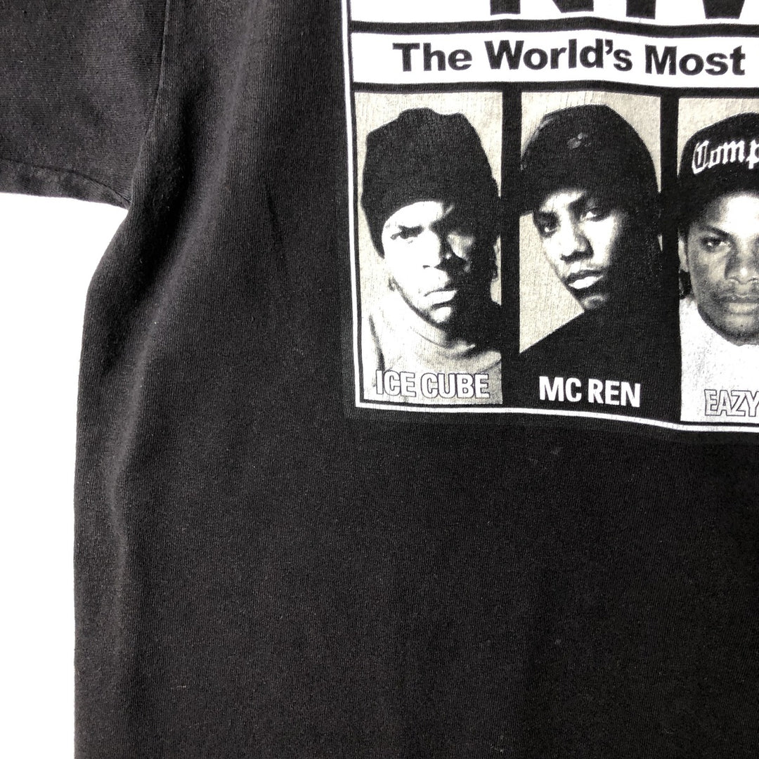 NWA Band T-Shirt, Men's Size M unclear black type Vintage Second Hand