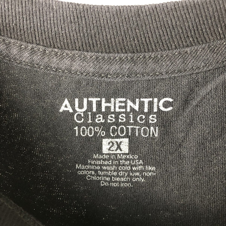 Authentic Classics Skull Pattern Kanye West Rap T-Shirt, Men's XXL cotton black type Vintage Second Hand