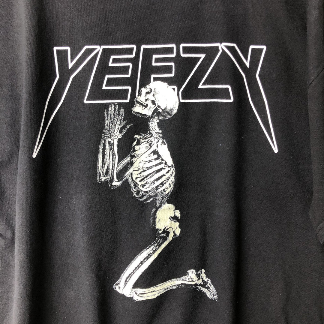 Authentic Classics Skull Pattern Kanye West Rap T-Shirt, Men's XXL cotton black type Vintage Second Hand