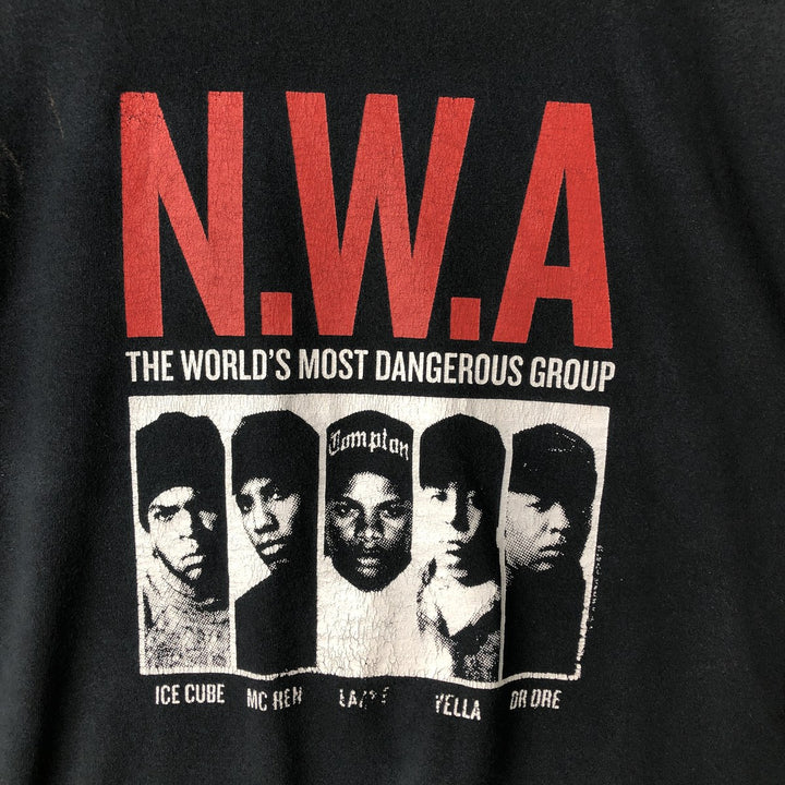 Gildan NWA Band T-Shirt, Men's Size L cotton black type Vintage Second Hand
