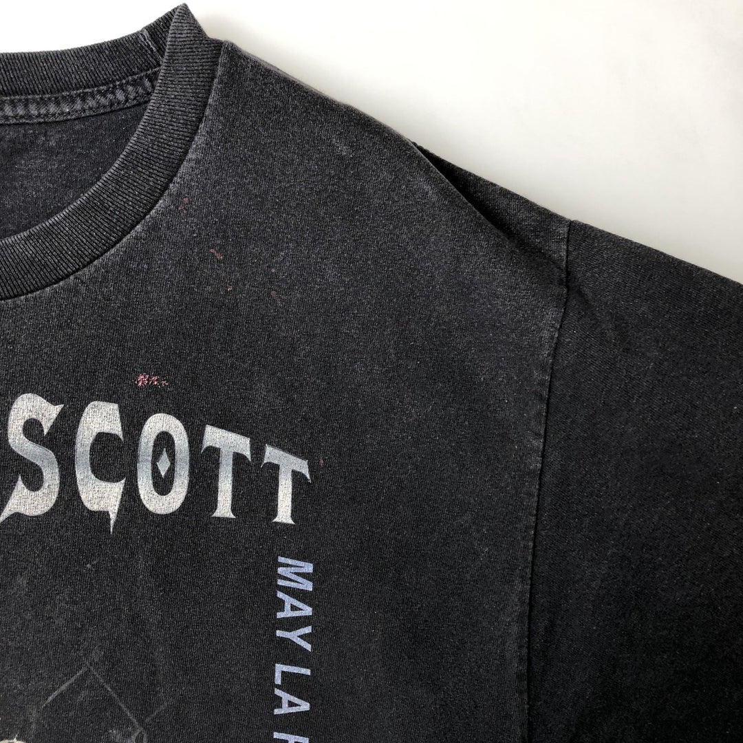 TRAVIS SCOTT Travis Scott Rap T-shirt, Men's Size L cotton black type Vintage Second Hand