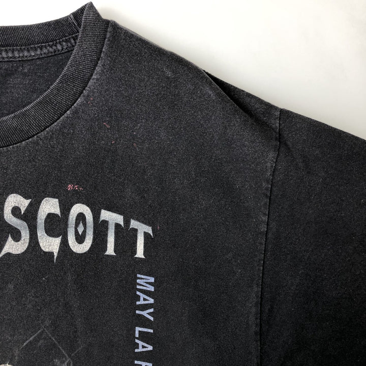 TRAVIS SCOTT Travis Scott Rap T-shirt, Men's Size L cotton black type Vintage Second Hand