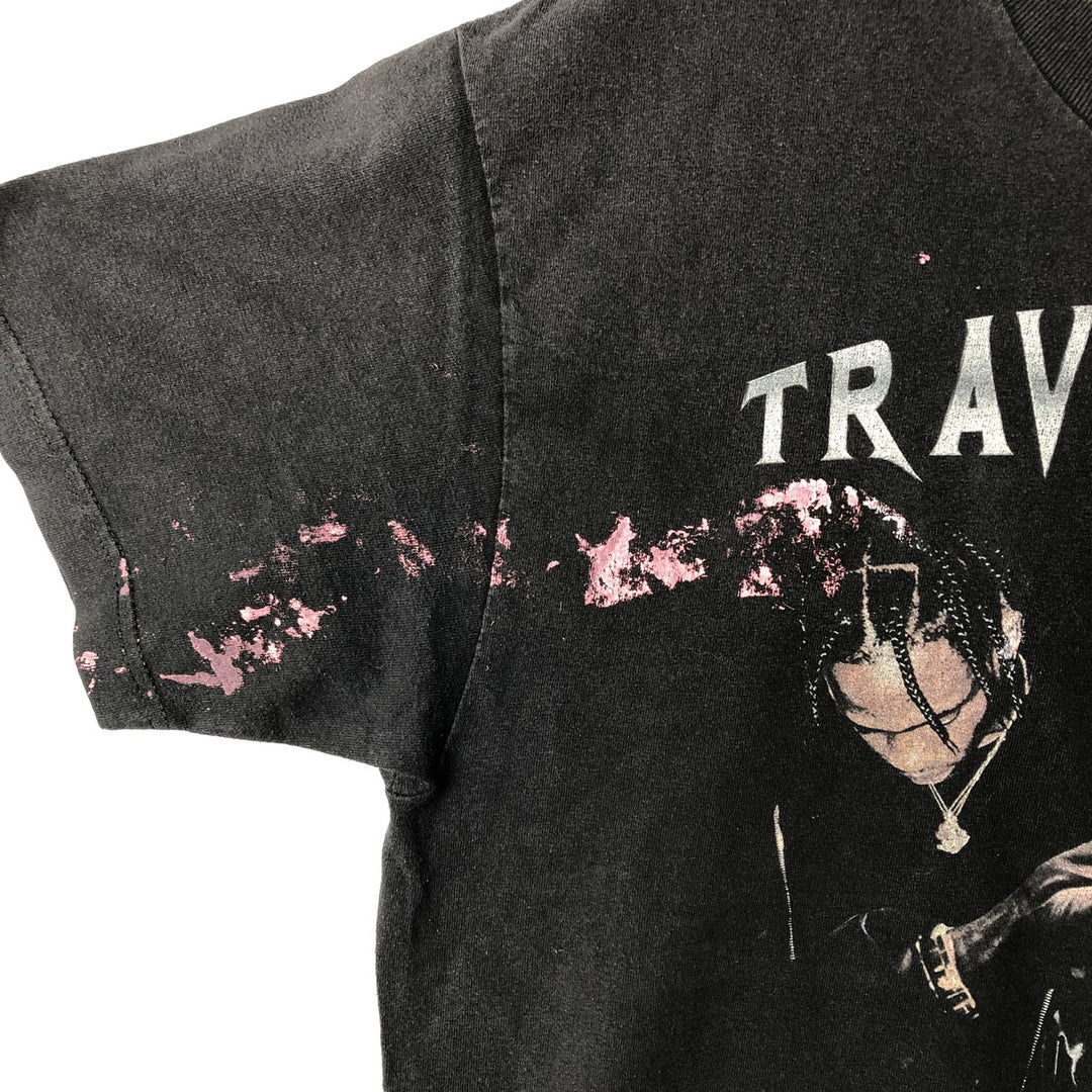 TRAVIS SCOTT Travis Scott Rap T-shirt, Men's Size L cotton black type Vintage Second Hand
