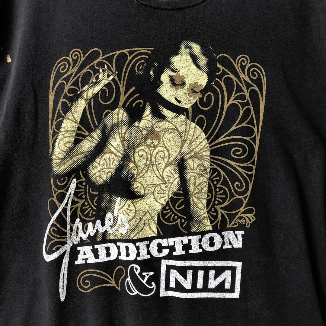 NEXT LEVEL Jane's Addiction Nine Inch Nails Band T-Shirt, Men's XL cotton black type Vintage Second Hand