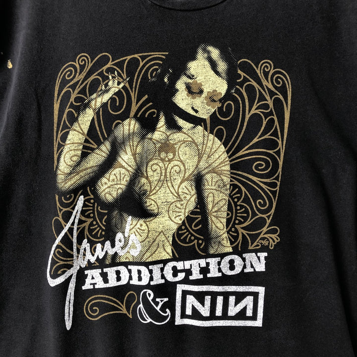 NEXT LEVEL Jane's Addiction Nine Inch Nails Band T-Shirt, Men's XL cotton black type Vintage Second Hand