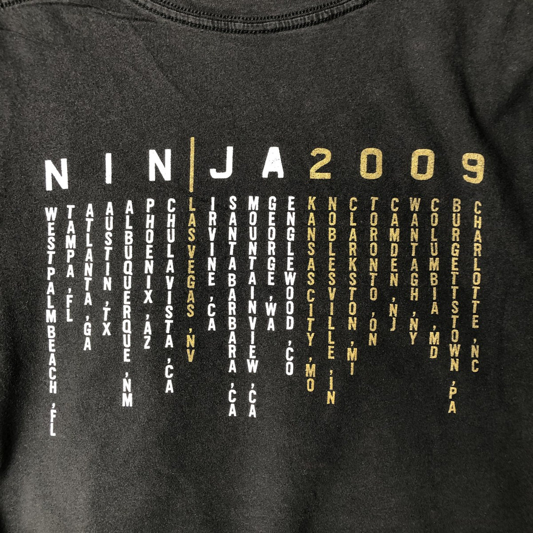 NEXT LEVEL Jane's Addiction Nine Inch Nails Band T-Shirt, Men's XL cotton black type Vintage Second Hand