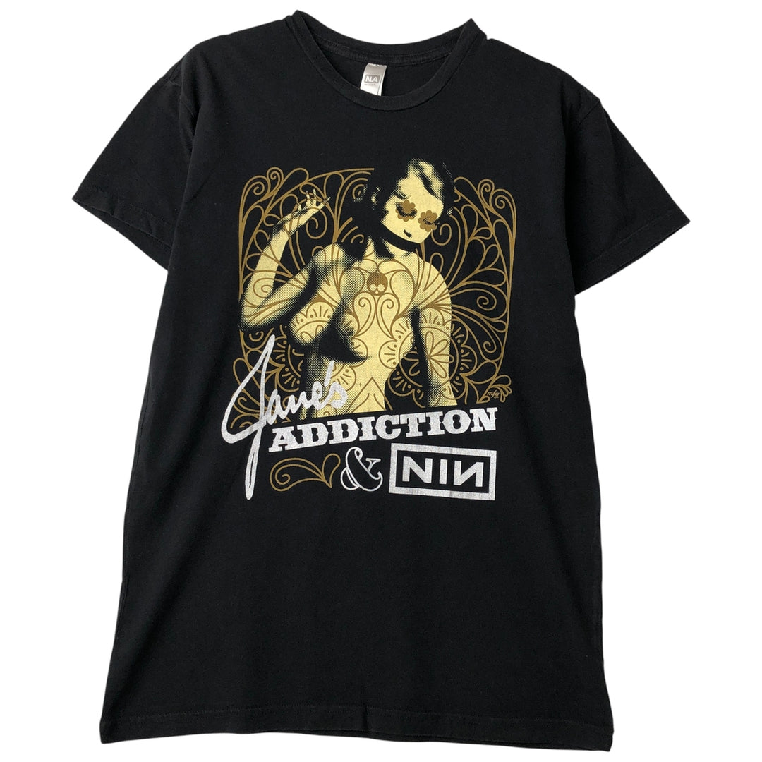 NEXT LEVEL Jane's Addiction Nine Inch Nails Band T-Shirt, Men's Size Medium cotton black type Vintage Second Hand