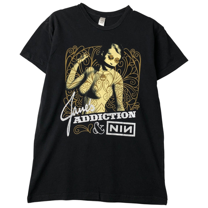 NEXT LEVEL Jane's Addiction Nine Inch Nails Band T-Shirt, Men's Size Medium cotton black type Vintage Second Hand