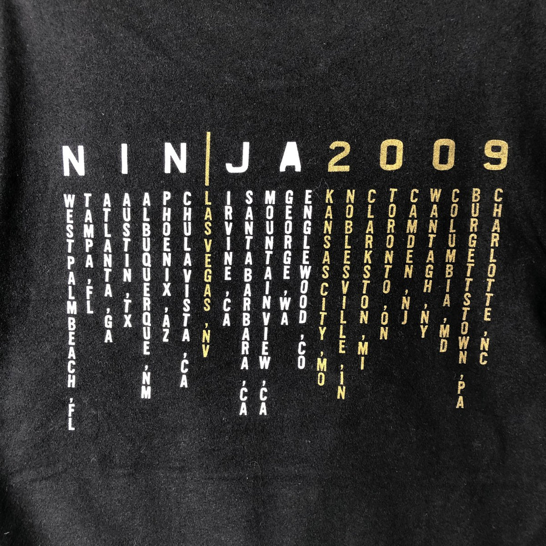 NEXT LEVEL Jane's Addiction Nine Inch Nails Band T-Shirt, Men's Size Medium cotton black type Vintage Second Hand