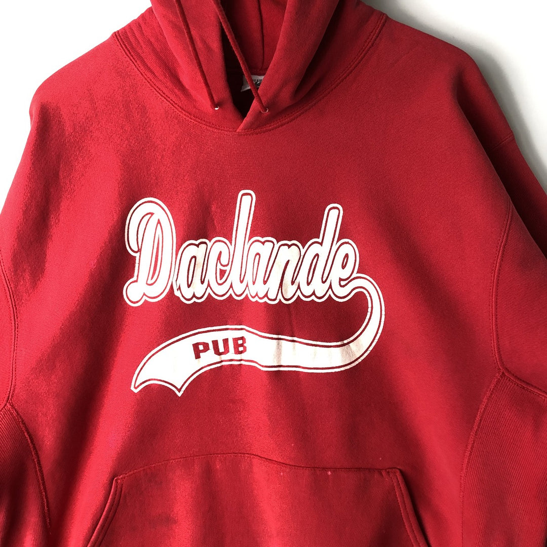 Vintage 90'S Lee Superweight Cotton College Pullover Hoodie, Made in USA, Men's XL cotton red type Vintage Second Hand