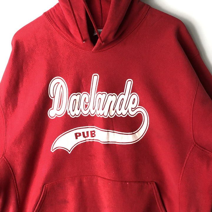 Vintage 90'S Lee Superweight Cotton College Pullover Hoodie, Made in USA, Men's XL cotton red type Vintage Second Hand