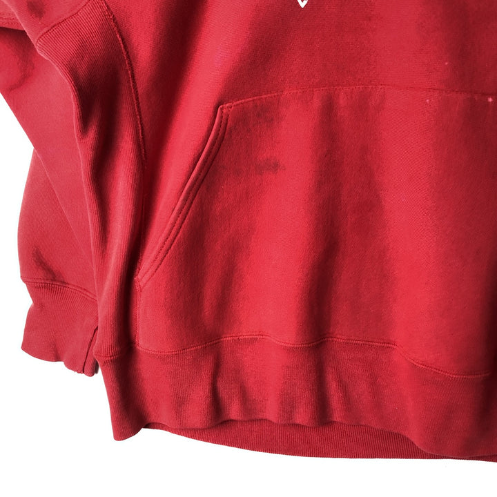 Vintage 90'S Lee Superweight Cotton College Pullover Hoodie, Made in USA, Men's XL cotton red type Vintage Second Hand