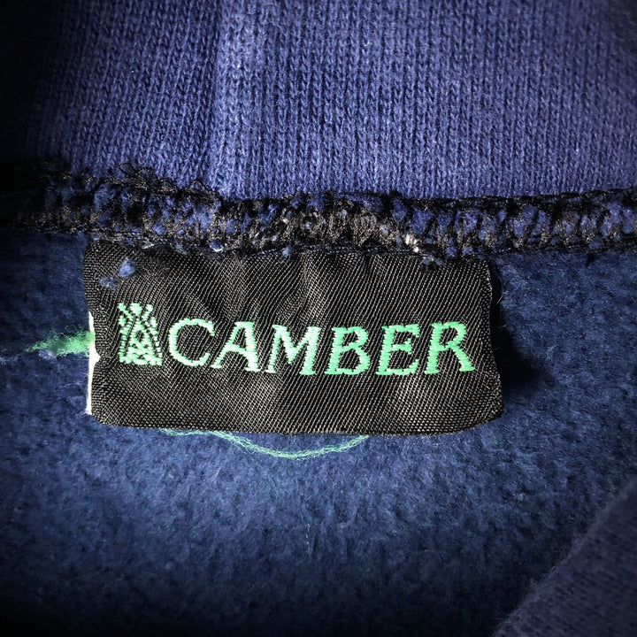 Vintage 90'S CAMBER College Pullover Hoodie, Made in USA, Size M, Men's cotton navy blue type Vintage Second Hand