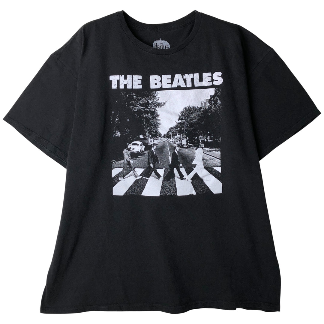 THE BEATLES Band T-shirt, Band T, Men's XL size cotton black type Vintage Second Hand