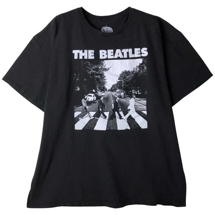 THE BEATLES Band T-shirt, Band T, Men's XL size cotton black type Vintage Second Hand
